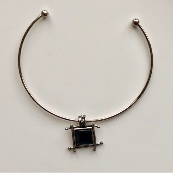 Christine Phillippe unique choker necklace pewter - Picture 2 of 5